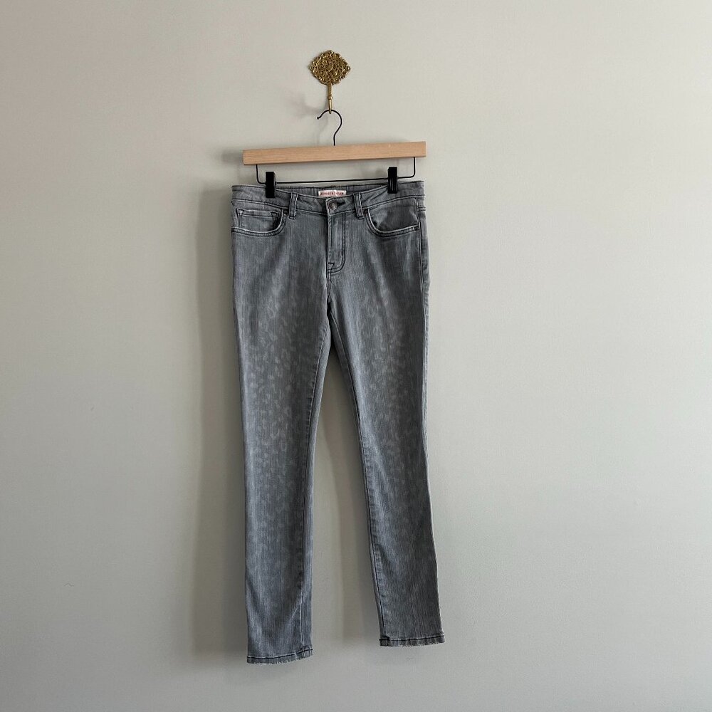 Rebecca Taylor Gray Skinny Jeans Size 2 Stretch Denim Mid Rise 5-Pocket